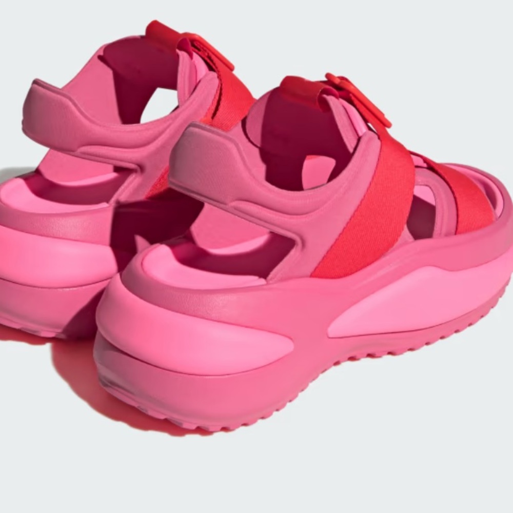 NWT Adidas Mehana Comfort Slip On Womens 11 M Casual Sandals IF8182 Pink & Red - Picture 3 of 8